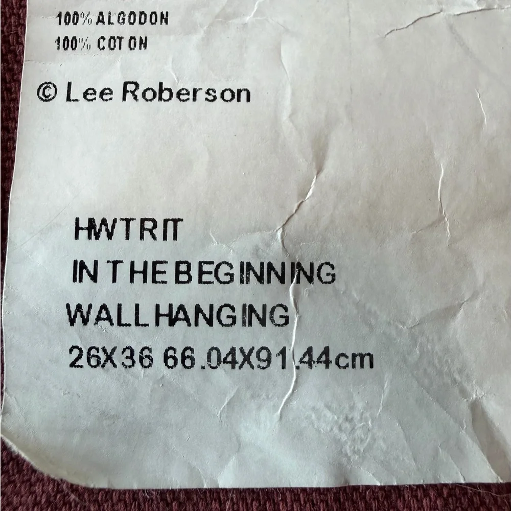 Lee Roberson Wall Hanging Tapestry In The Beginning Gensis 1:1 Doves Cotton Back